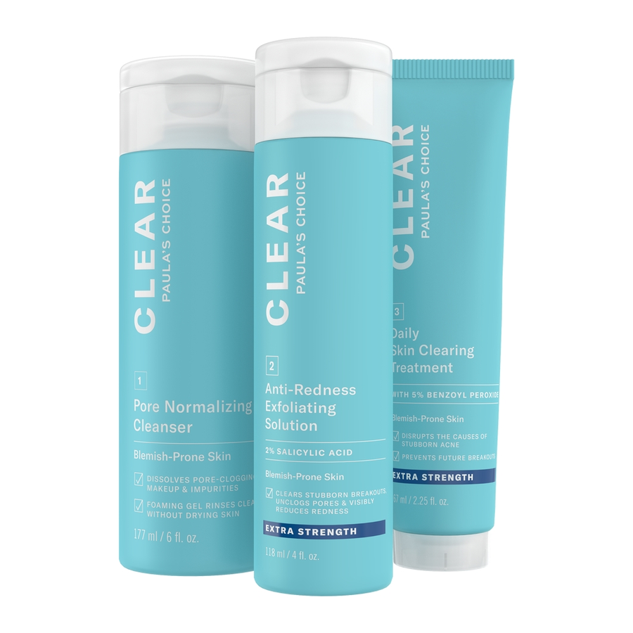 kit de produse pentru acnee clear extra strength