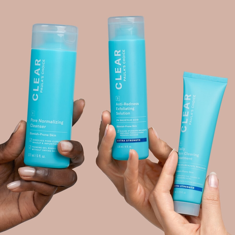 kit de produse pentru acnee clear extra strength