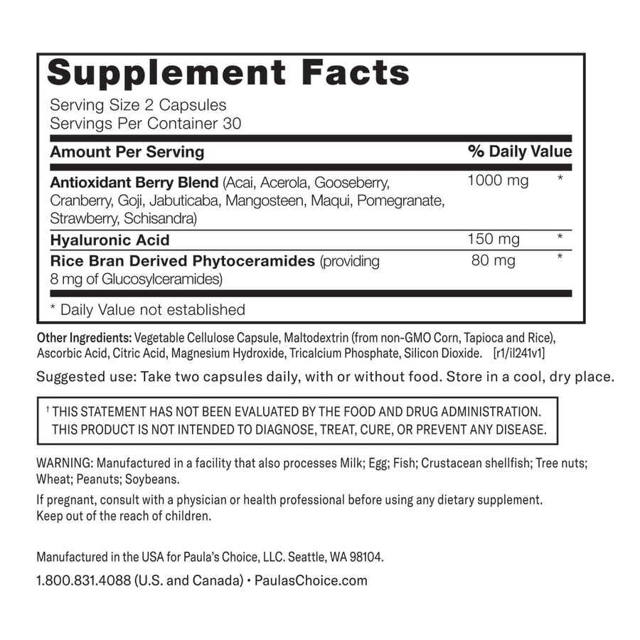 supliment alimentar cu acid hialuronic și ceramidă