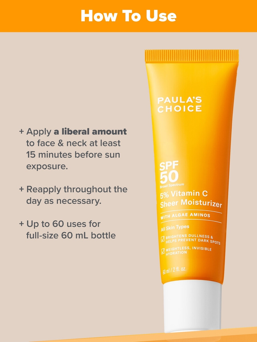 cremă hidratantă transparentă cu 5 vitamina c spf 50