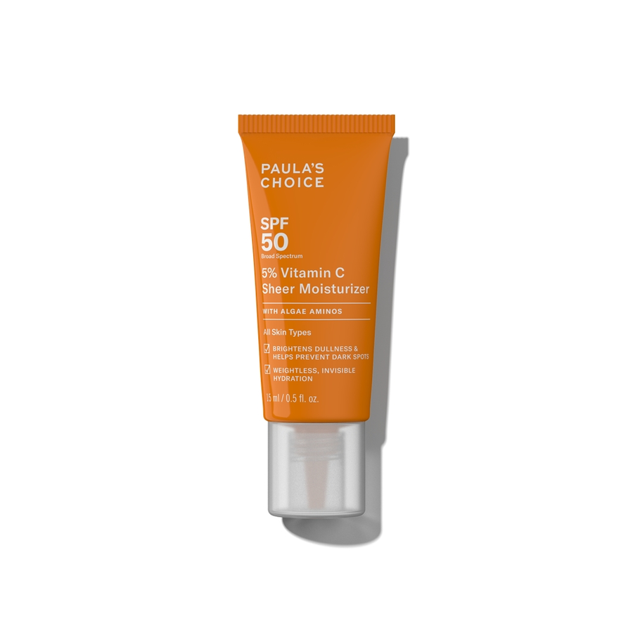 cremă hidratantă transparentă cu 5 vitamina c spf 50