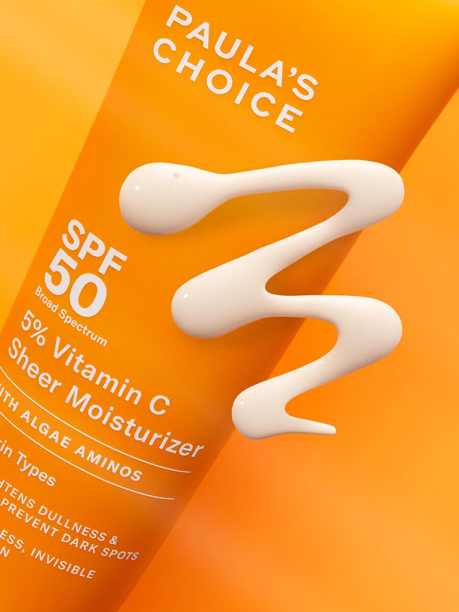 cremă hidratantă transparentă cu 5 vitamina c spf 50